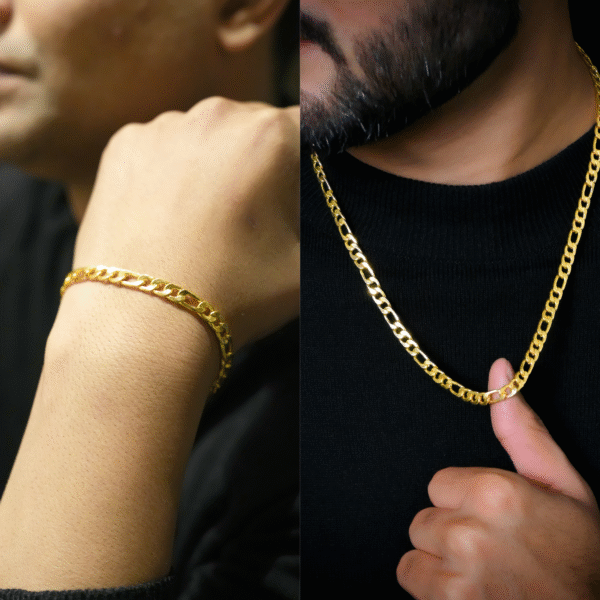 Bold Cuban Link Chain & Bracelet Combo Set