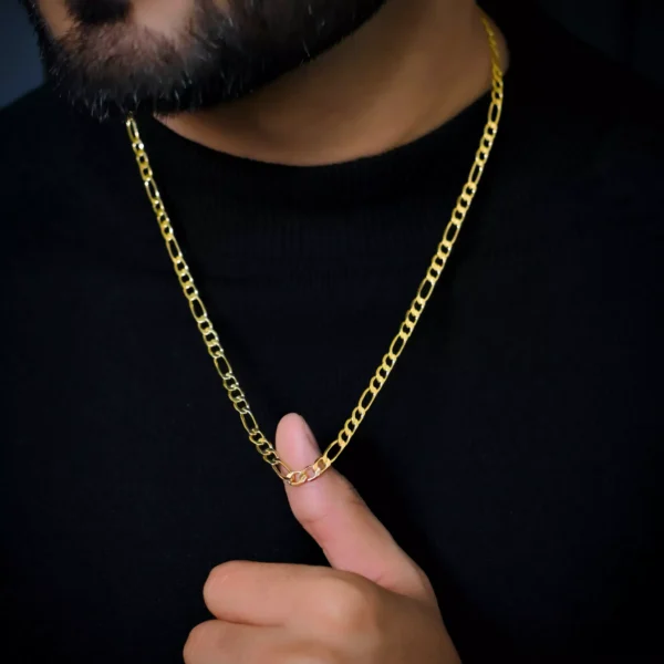 Aamolya Jewels (18 k Gold Plated) Necklace Sachin Chains for Men & Boys