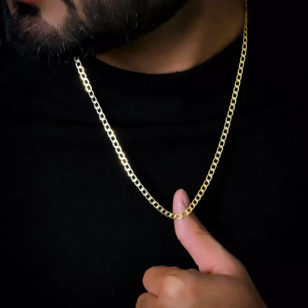 Aamolya Jewels (18k Gold plated) Super Long, Sachin Lining Designed Fashion Chain For Men & Women