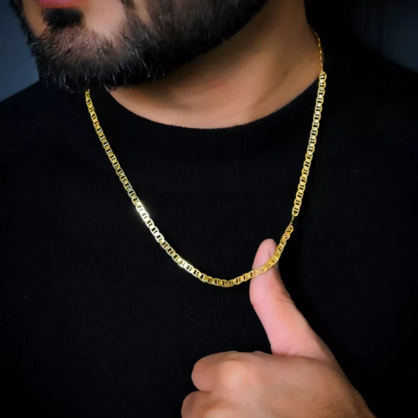 Aamolya jewels 18k Gold plated Super Bajigar  Designed Fashion Chain For Men & Women